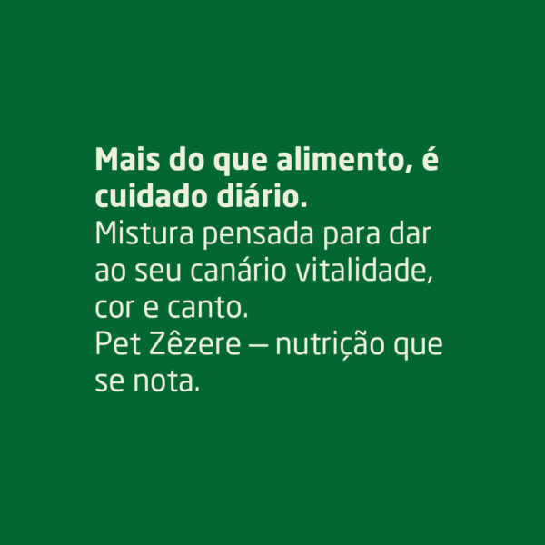 Benefícios da mistura para canários Pet Zêzere