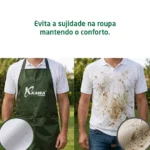 Avental de jardinagem que evita a roupa suja mantendo todo o conforto durante os trabalhos