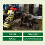 Uso em qualquer parte mecânica para facilitar desenrroscar, entrar ou sair. Óleo multiusos de excelente qualidade ao melhor preço. Para uso profissional e doméstico.
