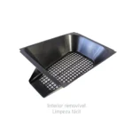 Fundo removível de ninho duplo para galinhas poedeira. Limpeza fácil.