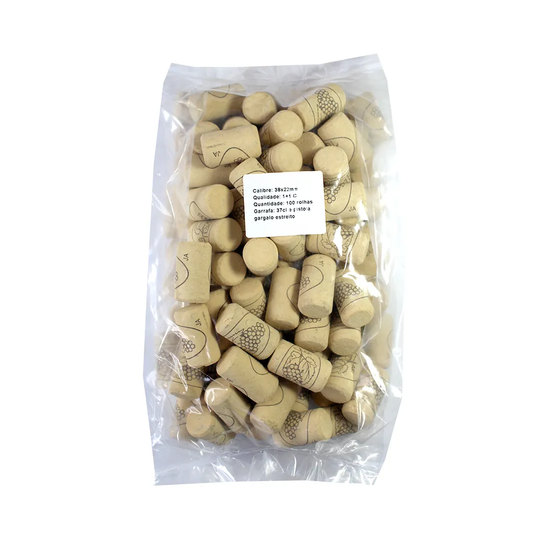 Rolhas de cortiça para engarrafar 100 unidades