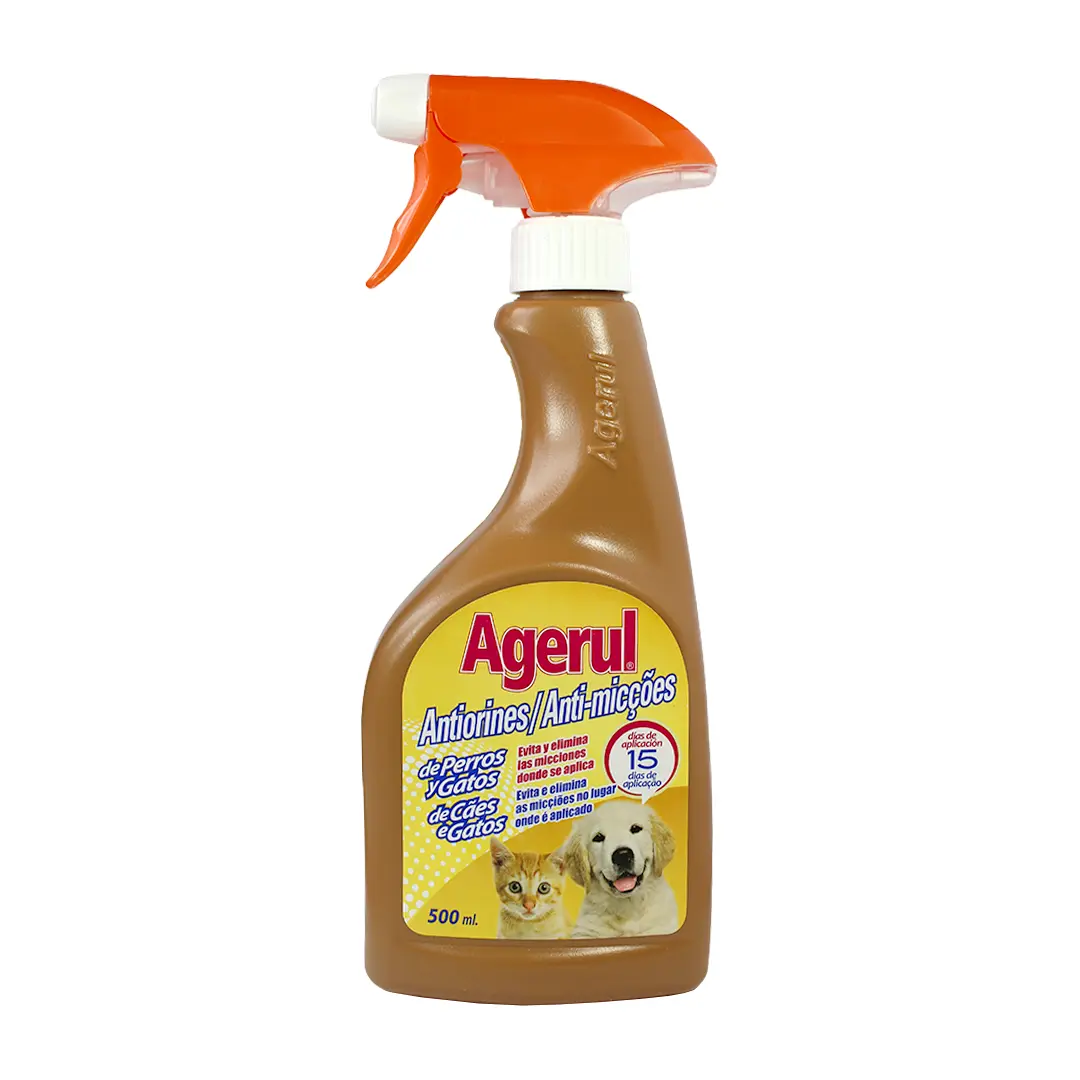 Spray Anti-urina para cães e gatos. Borrife no local onde pretende que o cão ou gato não urine, e ele deixará de urinar nessa zona.