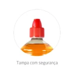 Tampa de segurança para proteção contra abertura de crianças. Gel combustível de ignição para grelhadores e lareiras.