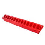 Comedouro retangular de plástico para aves 50cm