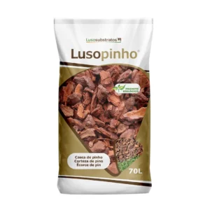 Casca de pinheiro lusopinho saco de 70 litros