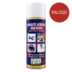 Esmalte acrílico multiusos RAL3020 Vermelho Fogo