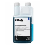 Óleo de motor 2 tempos sintético com doseador. Óleo lubrificante sintético para motores a 2 tempos, indicado para motosserras, roçadoras, e outros equipamentos semelhantes com motores a 2 tempos. Formulado de forma a reduzir a emissão de fumos