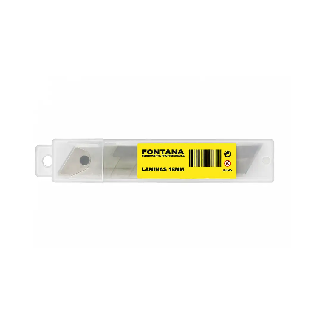 Recarga de lâminas para x-ato 18mm - tipo snap-off - pacote de 10 unidades