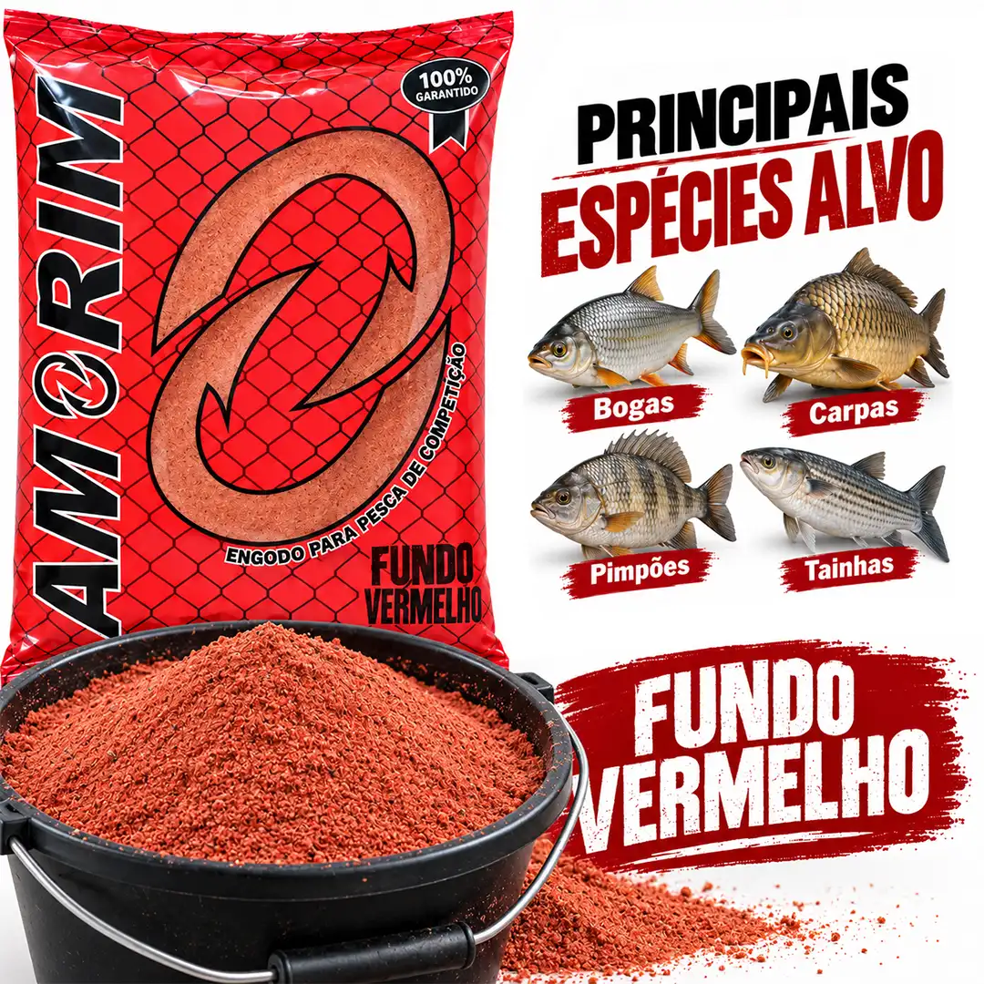 Espécies alvo do engodo fundo vermelho - imagem explicativa